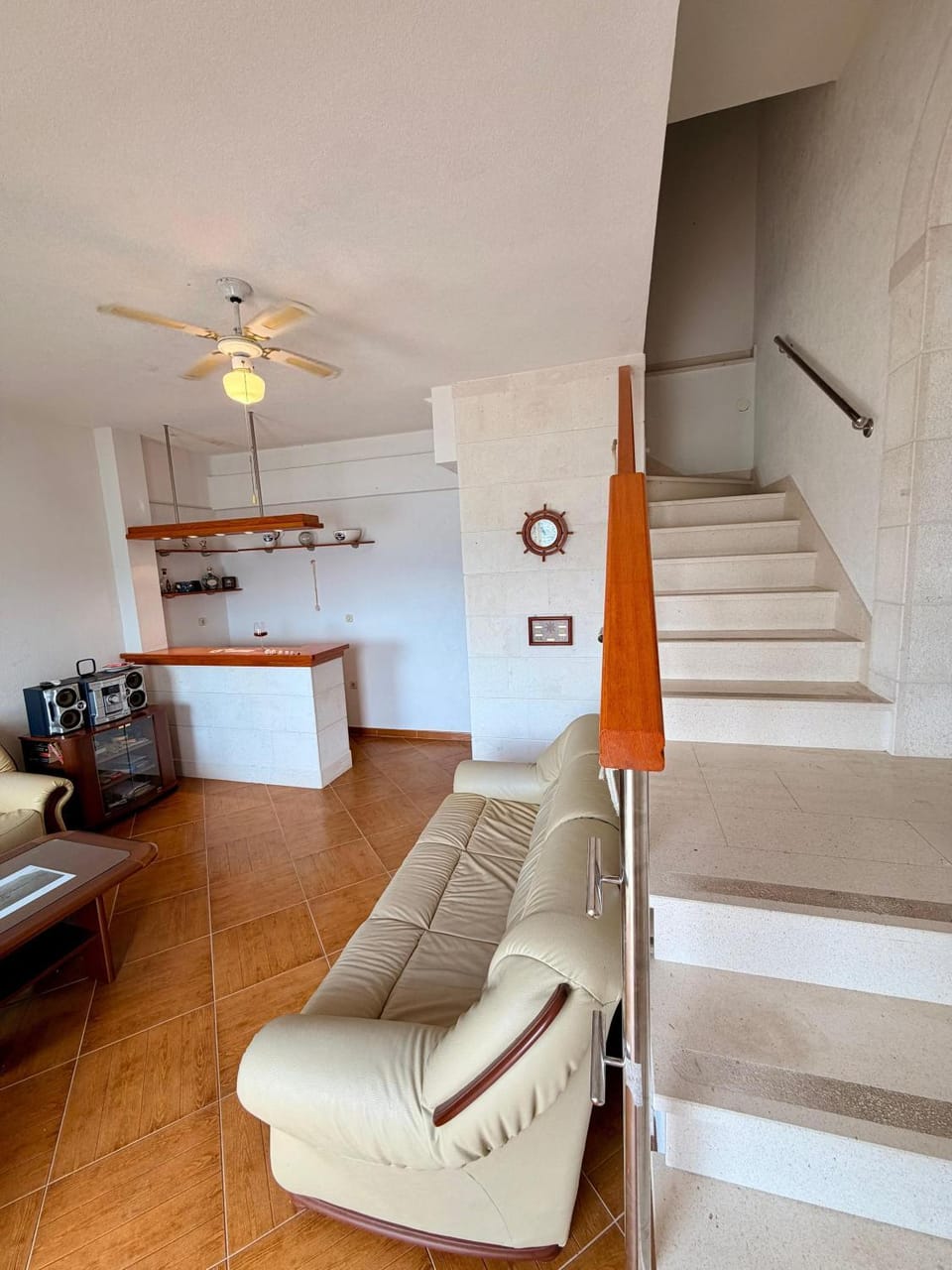 Kitchen or kitchenette, Living room, Seating area