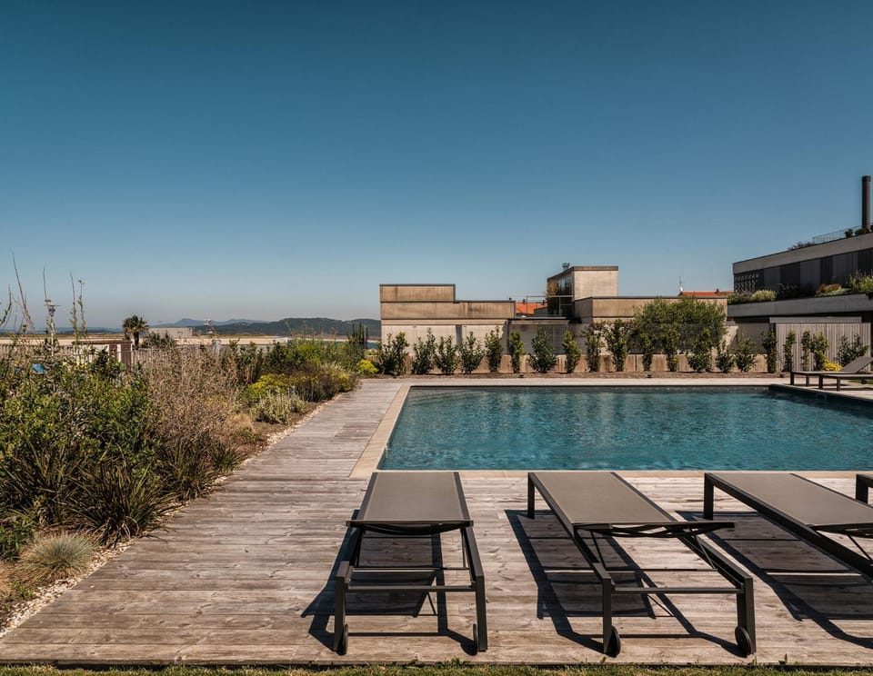 Natural landscape, Pool view, Swimming pool, sunbed
