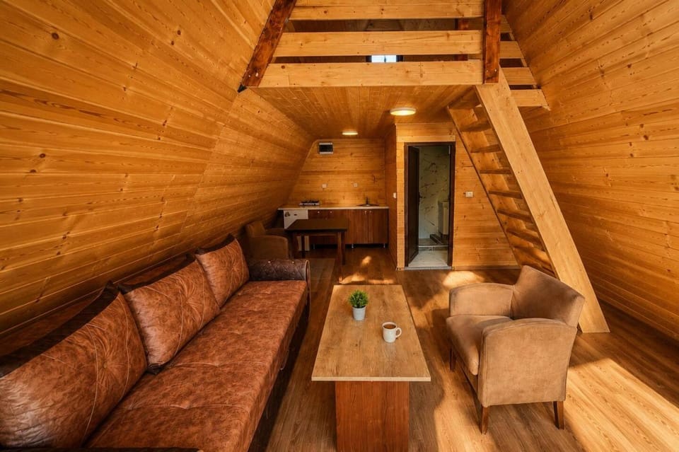 Kitchen or kitchenette, Living room, Mountain view