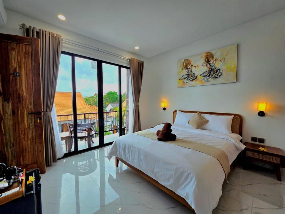 Bed, View (from property/room), Balcony/Terrace, Photo of the whole room, Bedroom