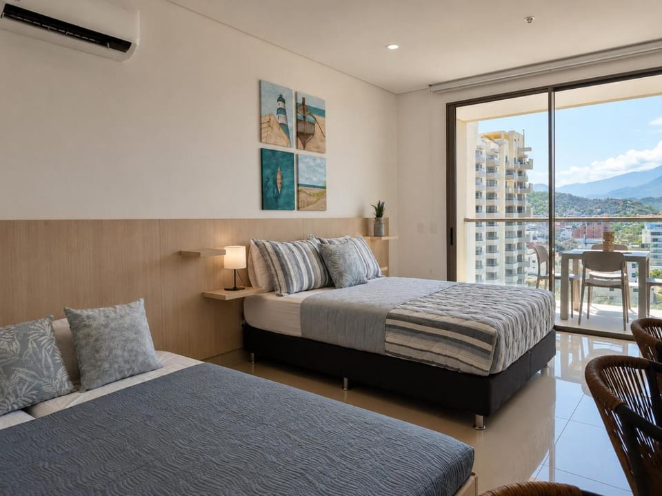 Bed, Balcony/Terrace, Mountain view