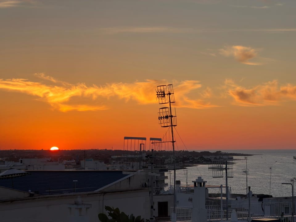 Natural landscape, Sea view, Sunset