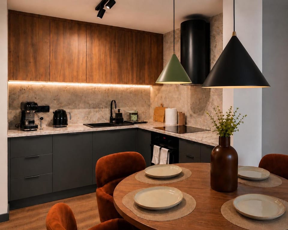 Kitchen or kitchenette, Living room
