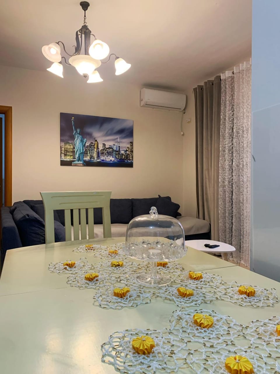 Dining area, air conditioner