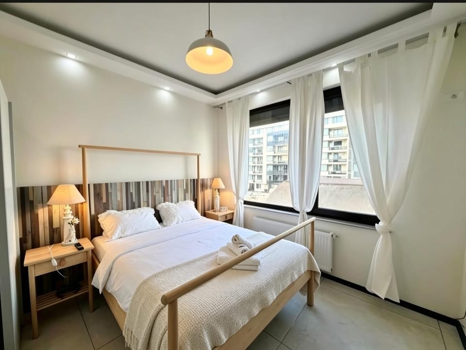 Bed, Photo of the whole room, Bedroom, Sea view