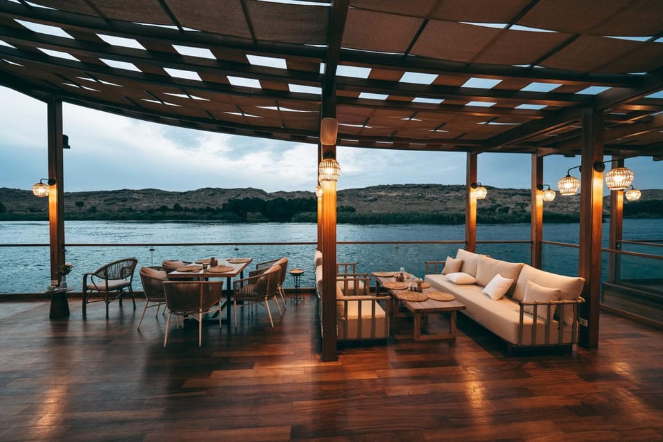 Fayrouz Sanctuary Dahabiya Cruise By Dhara Hotels - Luxor to Aswan 4 Nights from Monday to Friday Docked boat in Luxor