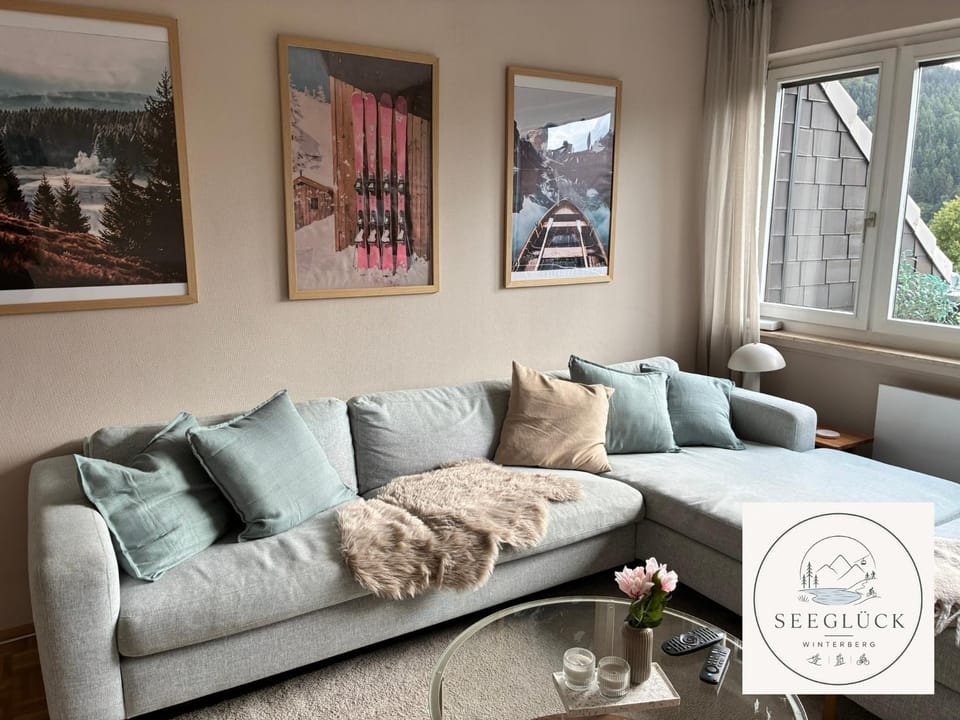 Living room, Seating area, Lake view, Mountain view
