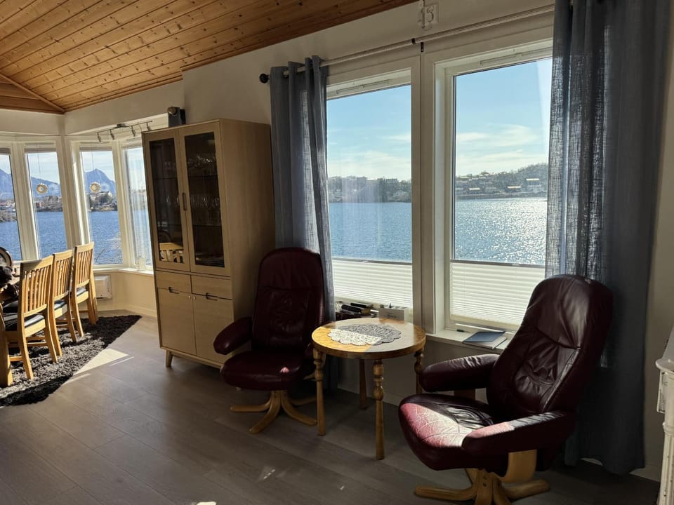 Living room, Seating area, Sea view
