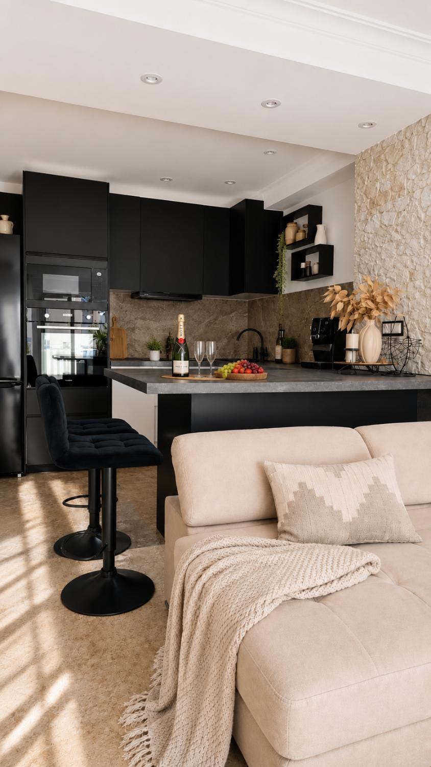 Kitchen or kitchenette, Seating area