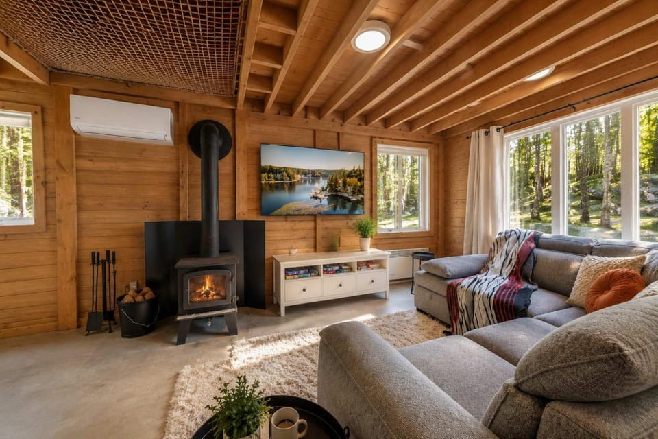 Scandinavian Bath - Game room - Havre Etchemin Chalet in Maine