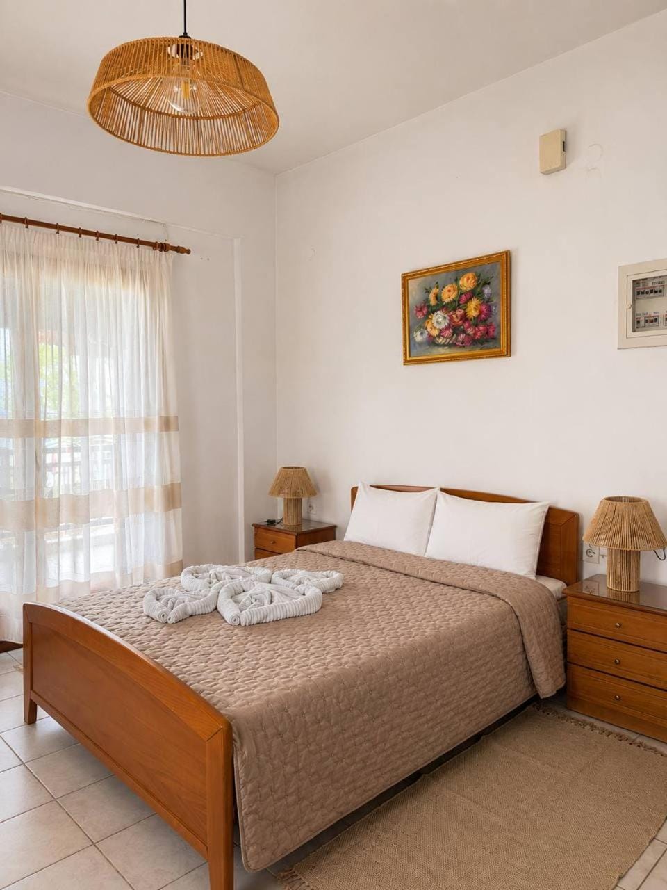 Bed, Bedroom, towels