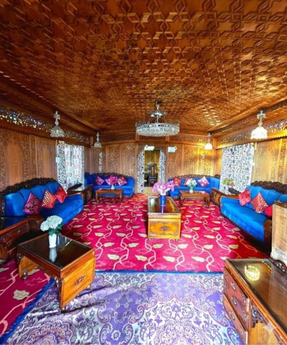 Heritage young Beauty star group of houseboats Docked boat in India