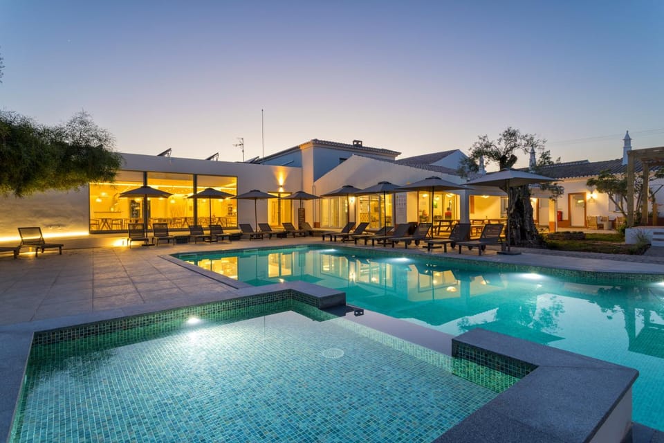 Night, View (from property/room), Swimming pool