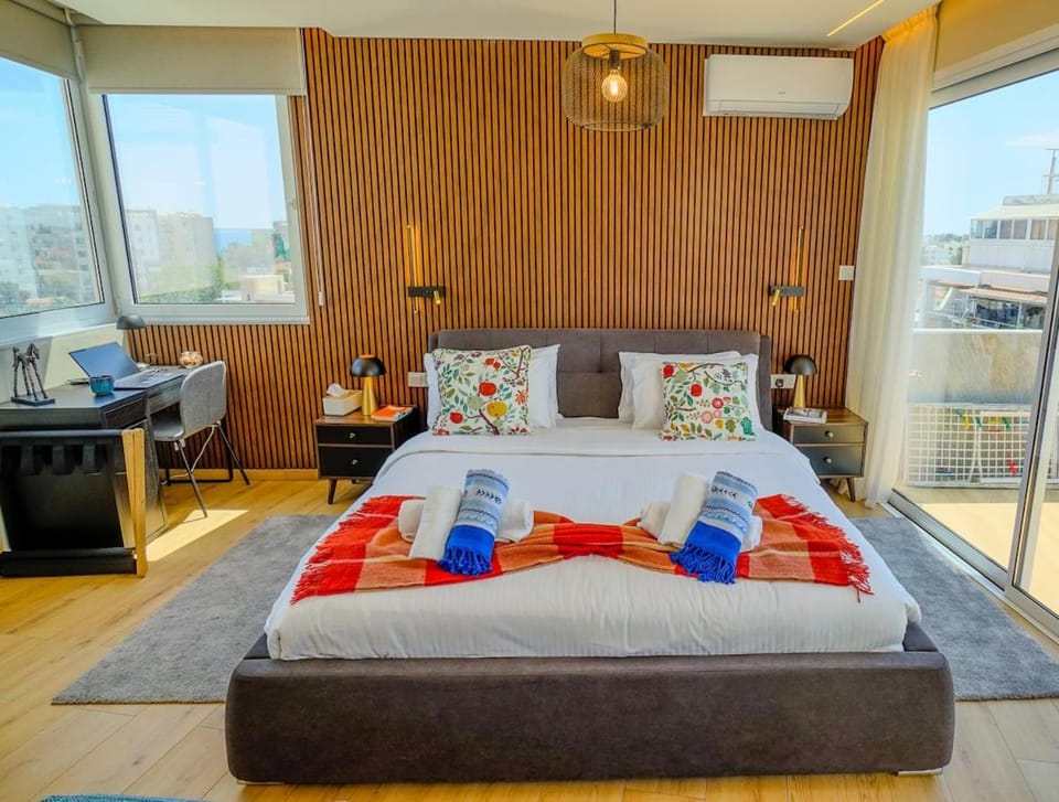 Penthouse Sea Views New Big Studio Apartment in Limassol City