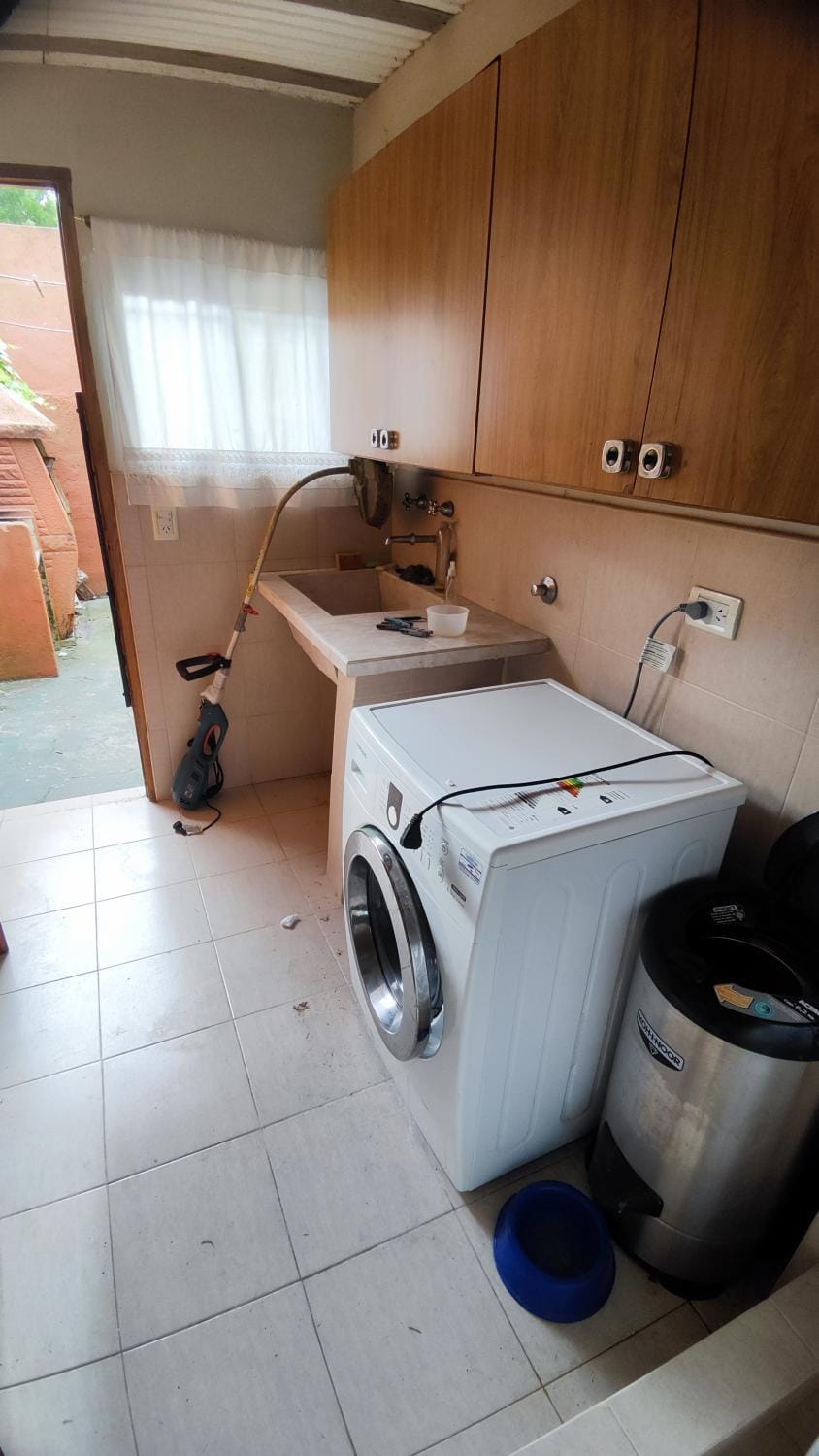 Bathroom, washing machine, dryer