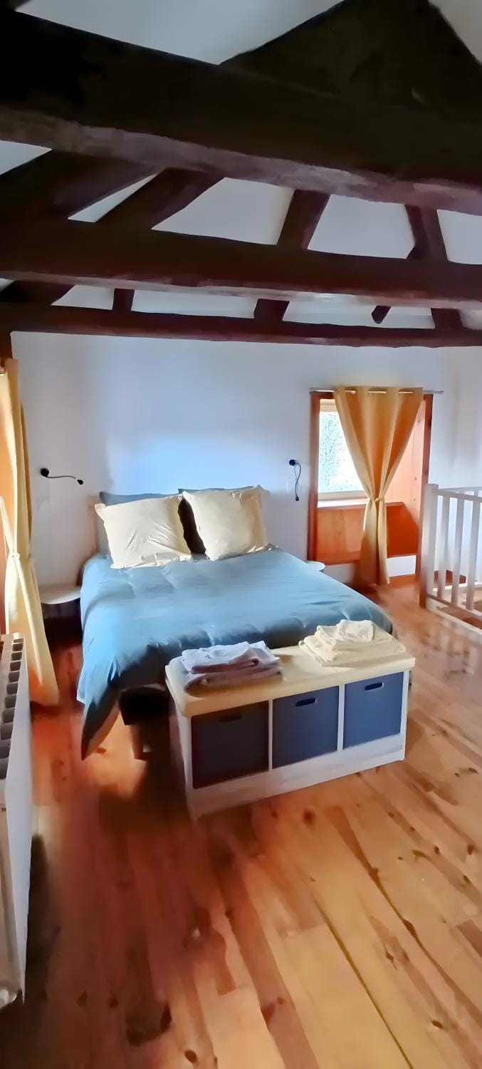 Property building, Living room, Bedroom
