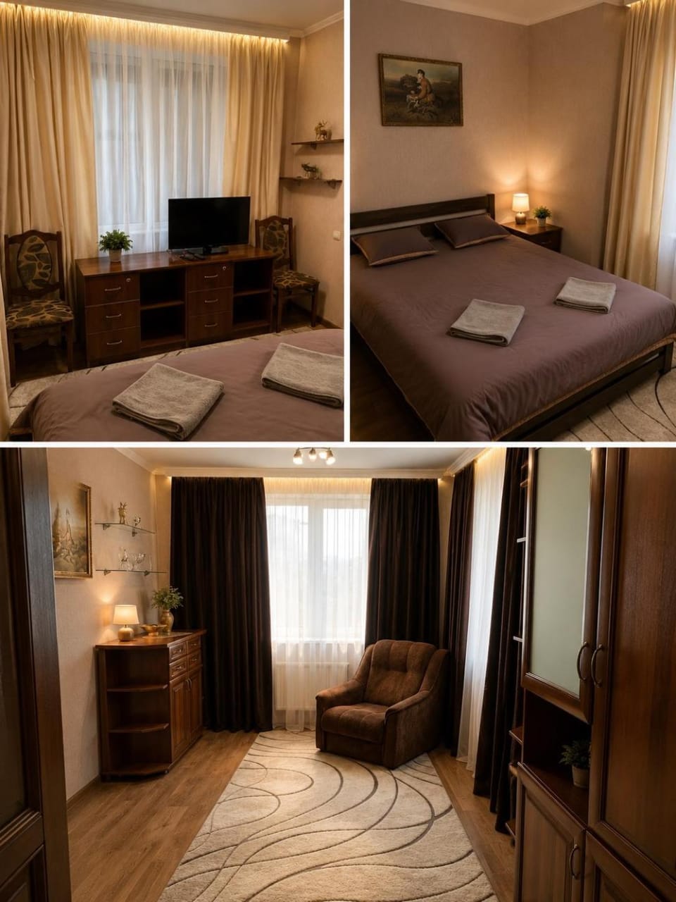 Bed, TV and multimedia, Living room, Photo of the whole room, Seating area, Bedroom, wardrobe