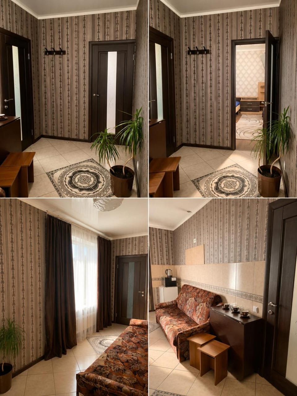 Bed, Coffee/tea facilities, Living room, Photo of the whole room, Seating area