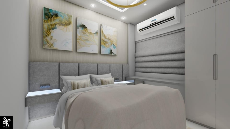 Photo of the whole room, Bedroom, wardrobe