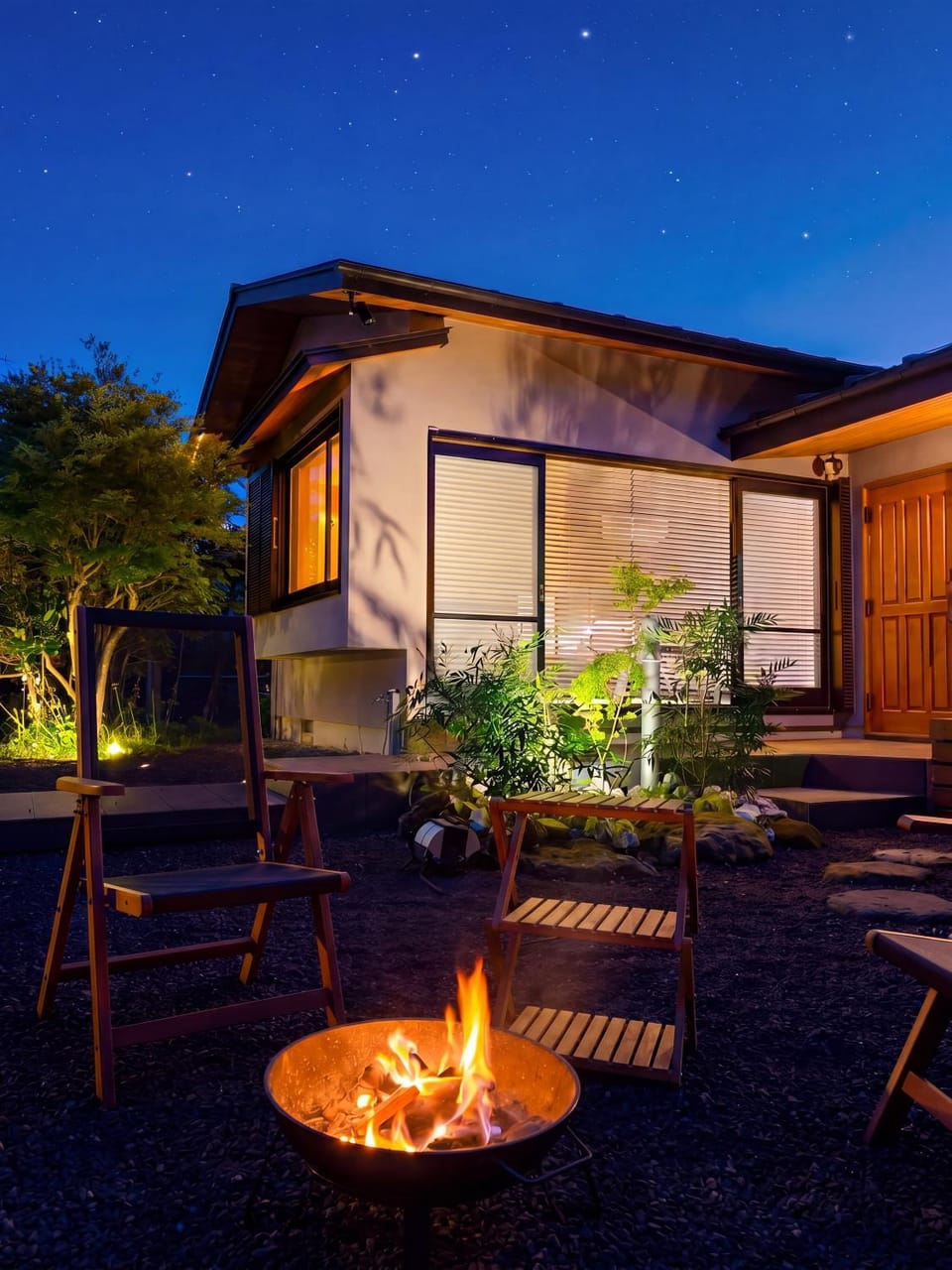 森にひそむ隠れ家 焚火 BBQ 星空のプライベートヴィラ Rin Izu Villa in Shizuoka Prefecture