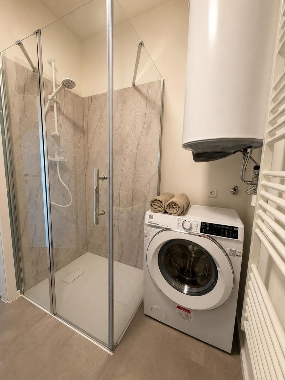 Shower, washing machine