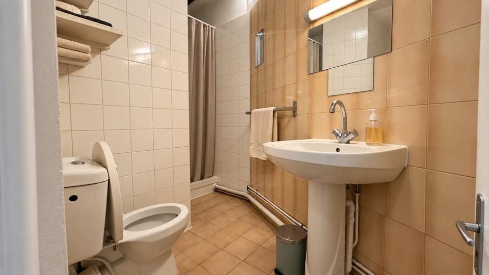 Shower, Toilet, Bathroom, towels
