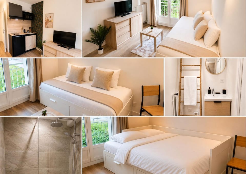 Communal lounge/ TV room, Bed, TV and multimedia, Kitchen or kitchenette, Living room, Photo of the whole room, Seating area, Bedroom