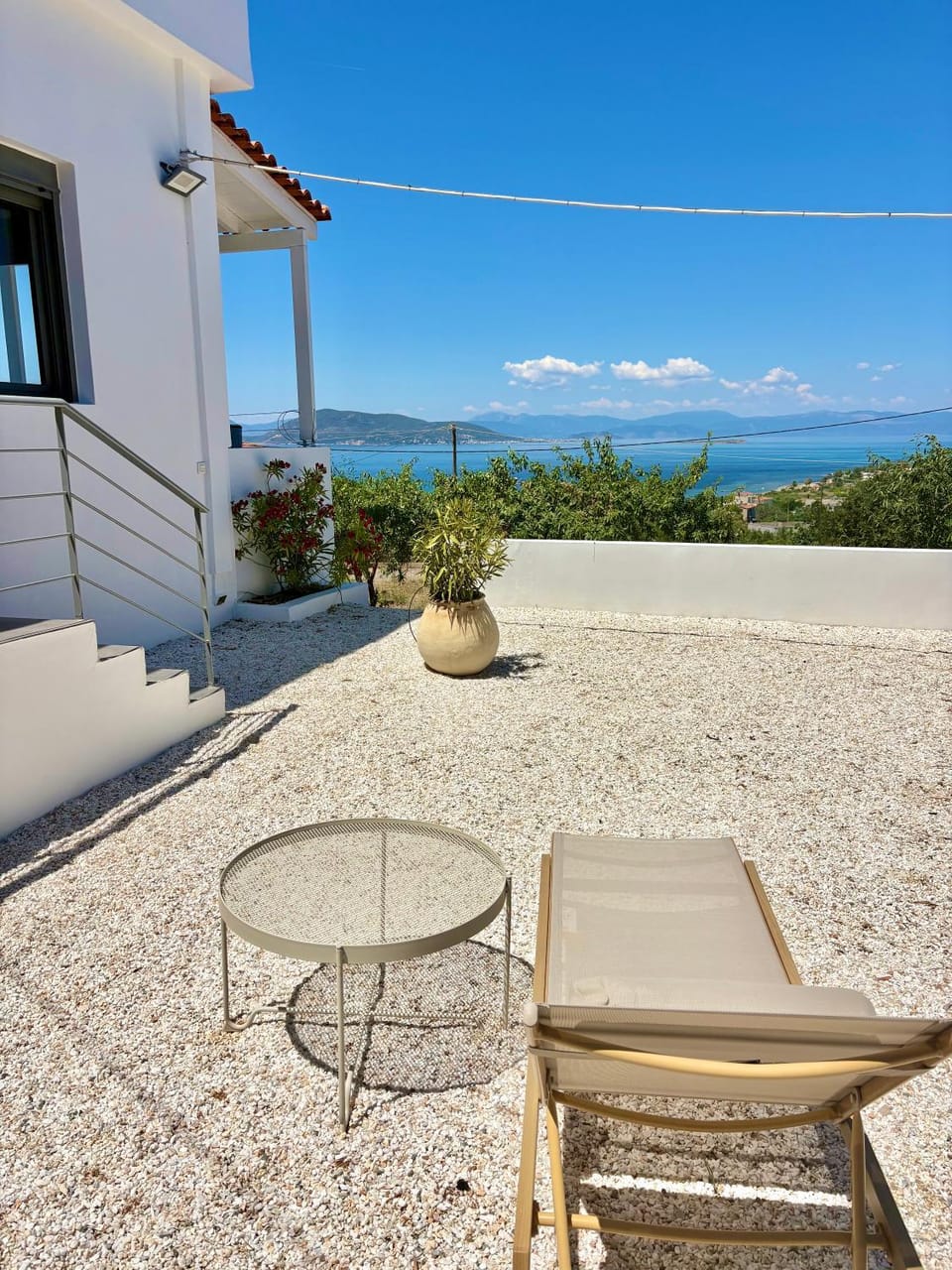 Patio, Day, Natural landscape, View (from property/room), Balcony/Terrace, Sea view