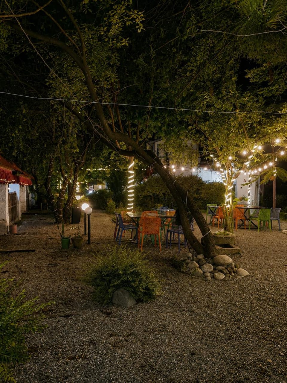 Night, Natural landscape, Garden, Garden, Garden view