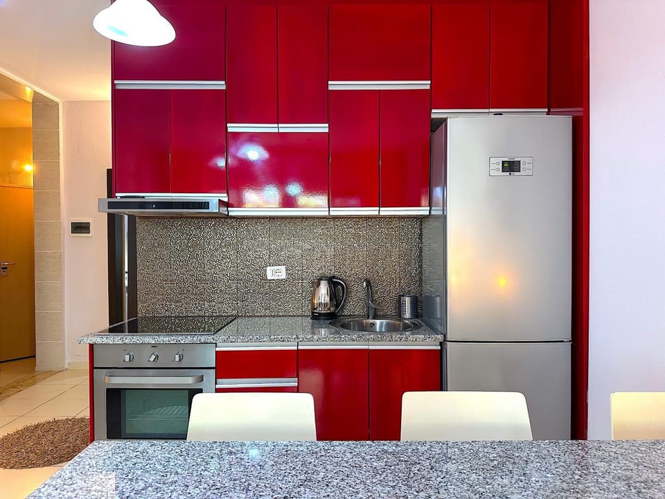 Kitchen or kitchenette, oven, stove