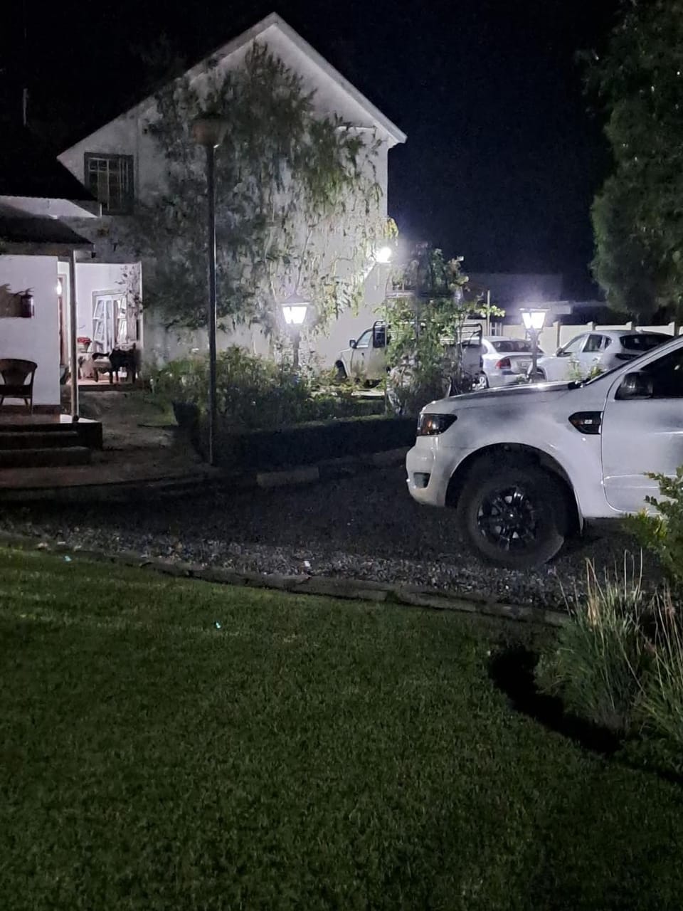 Property building, Night, Parking
