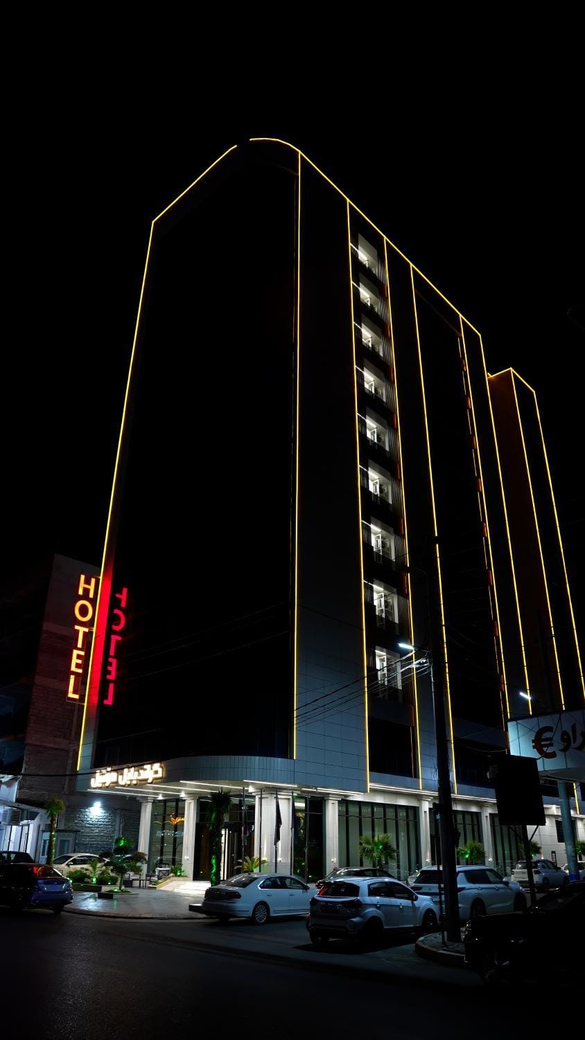 Property building, Night, Location