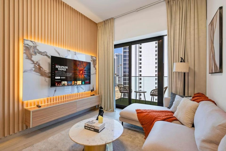 Luxury 1BR Balcony Pool View Riviera Top Floor by Maxx Value Homes Apartment in Dubai