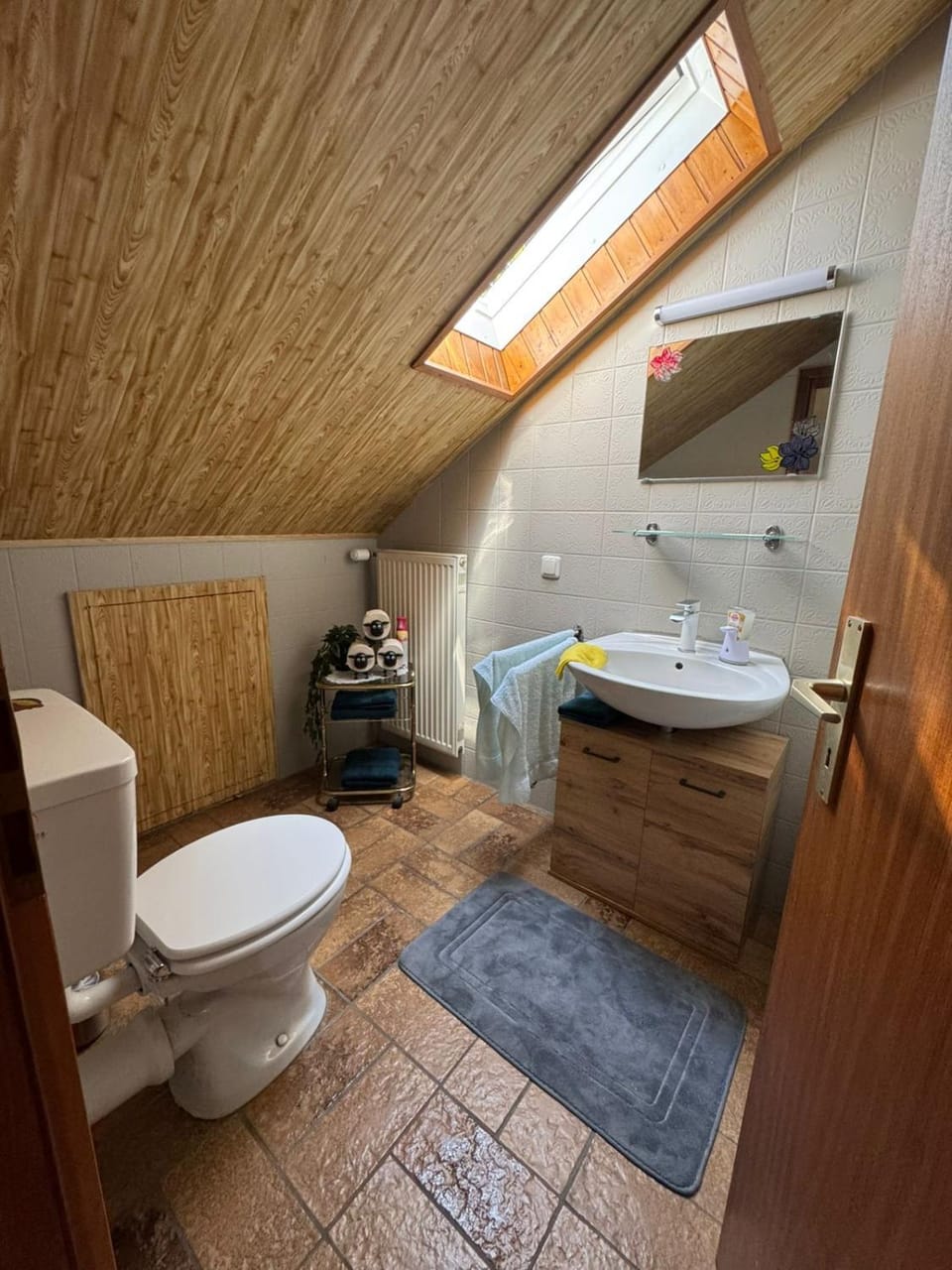 Toilet, Bathroom, towels