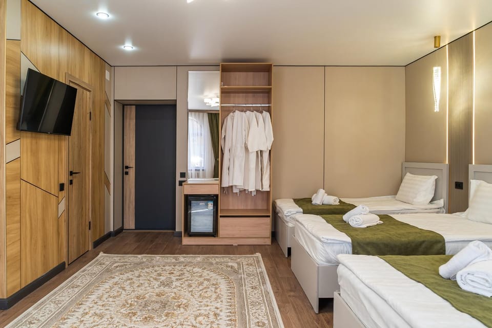 Bed, TV and multimedia, Photo of the whole room, Bedroom, towels, wardrobe