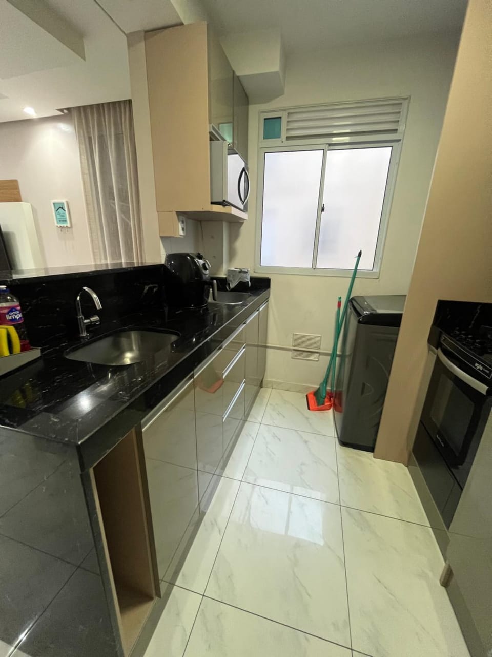Kitchen or kitchenette, oven, stove