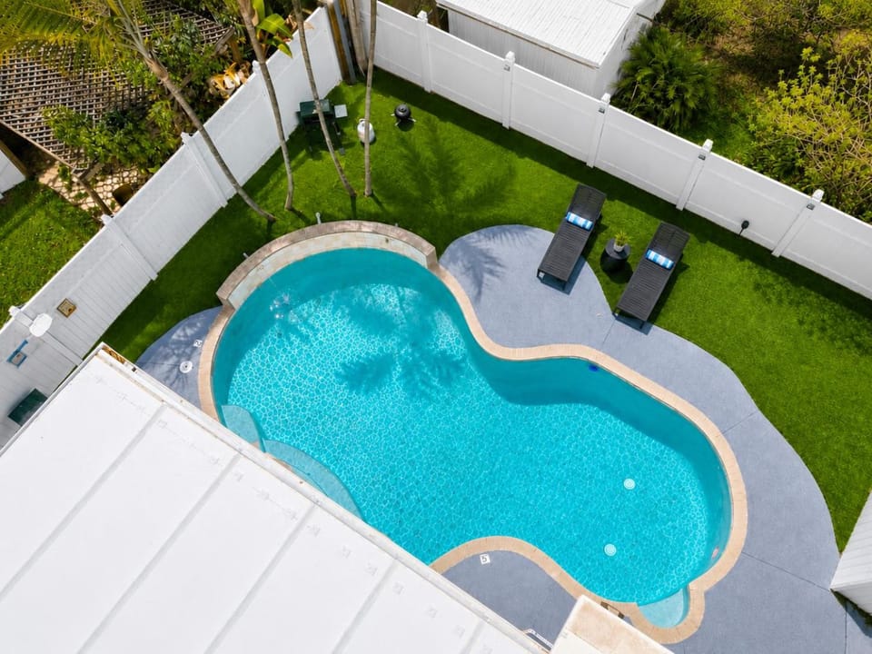 Patio, Natural landscape, Pool view, Swimming pool