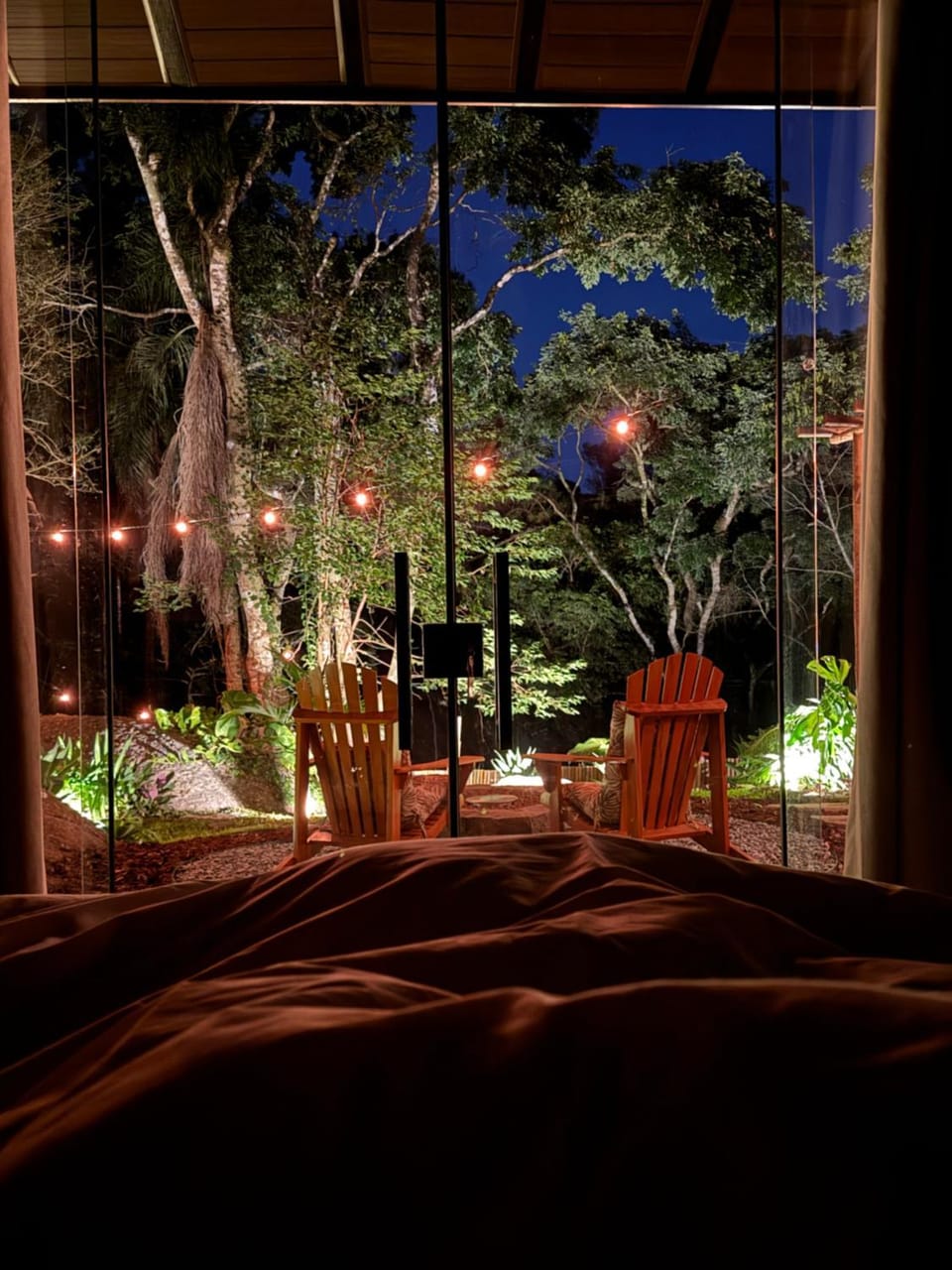 Patio, Night, Garden view