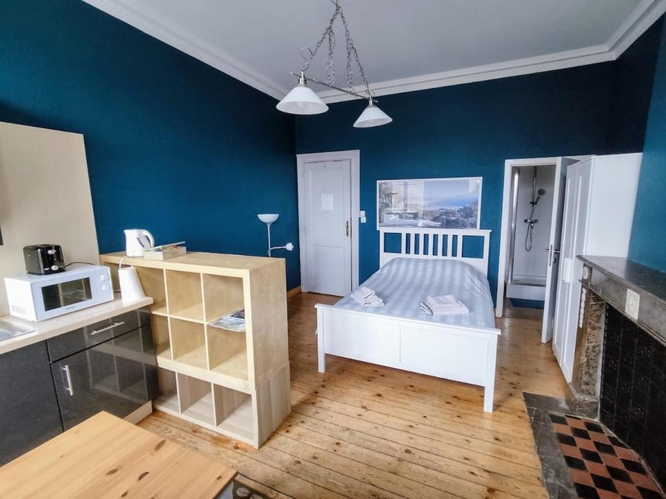 Bed, Kitchen or kitchenette, Bedroom