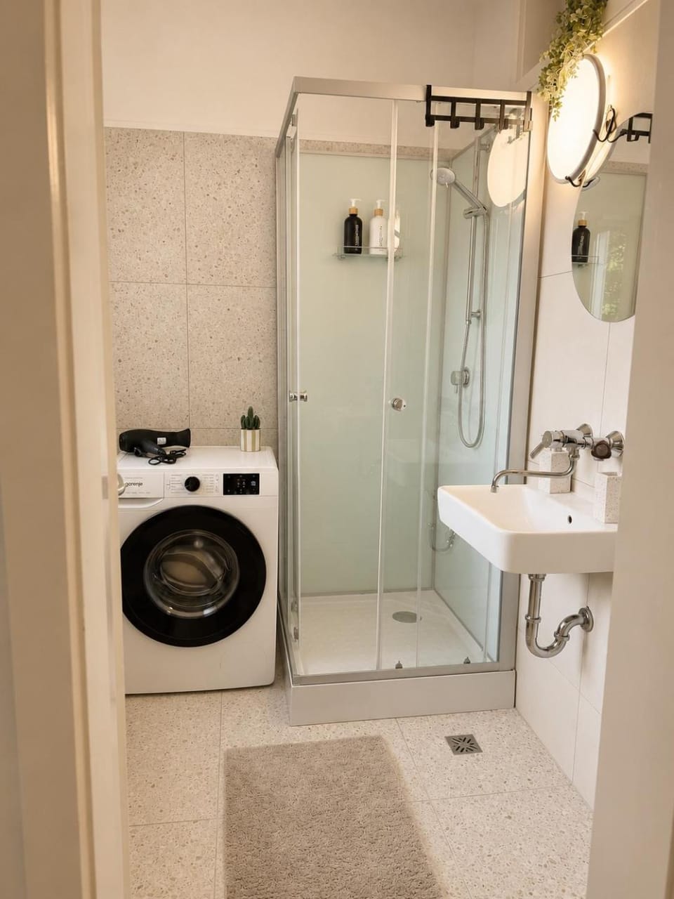 Shower, Bathroom, washing machine
