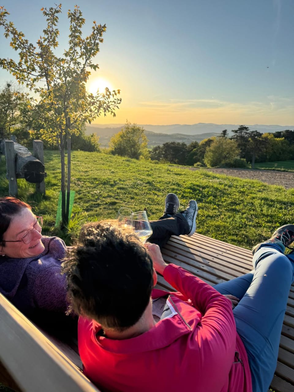 People, Natural landscape, Seating area, Sunset