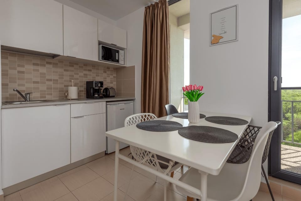 Kitchen or kitchenette, Dining area, stove