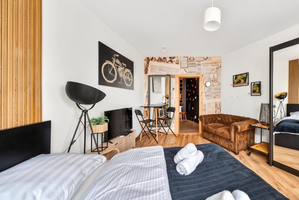 Bed, TV and multimedia, Living room, Photo of the whole room, Seating area, Bedroom