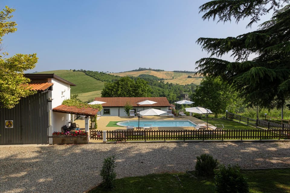 Property building, Natural landscape, Pool view