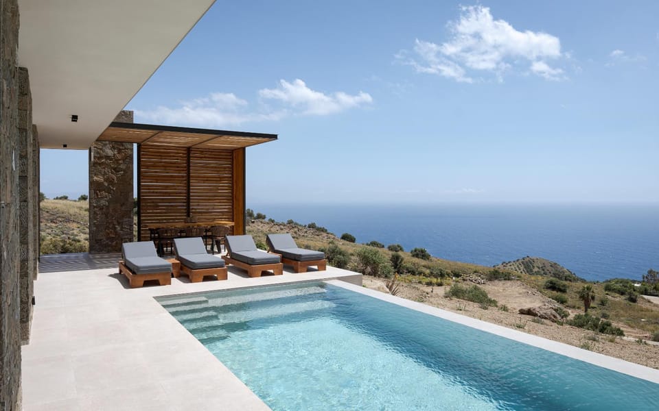 Day, View (from property/room), Balcony/Terrace, Mountain view, Sea view, Swimming pool, sunbed