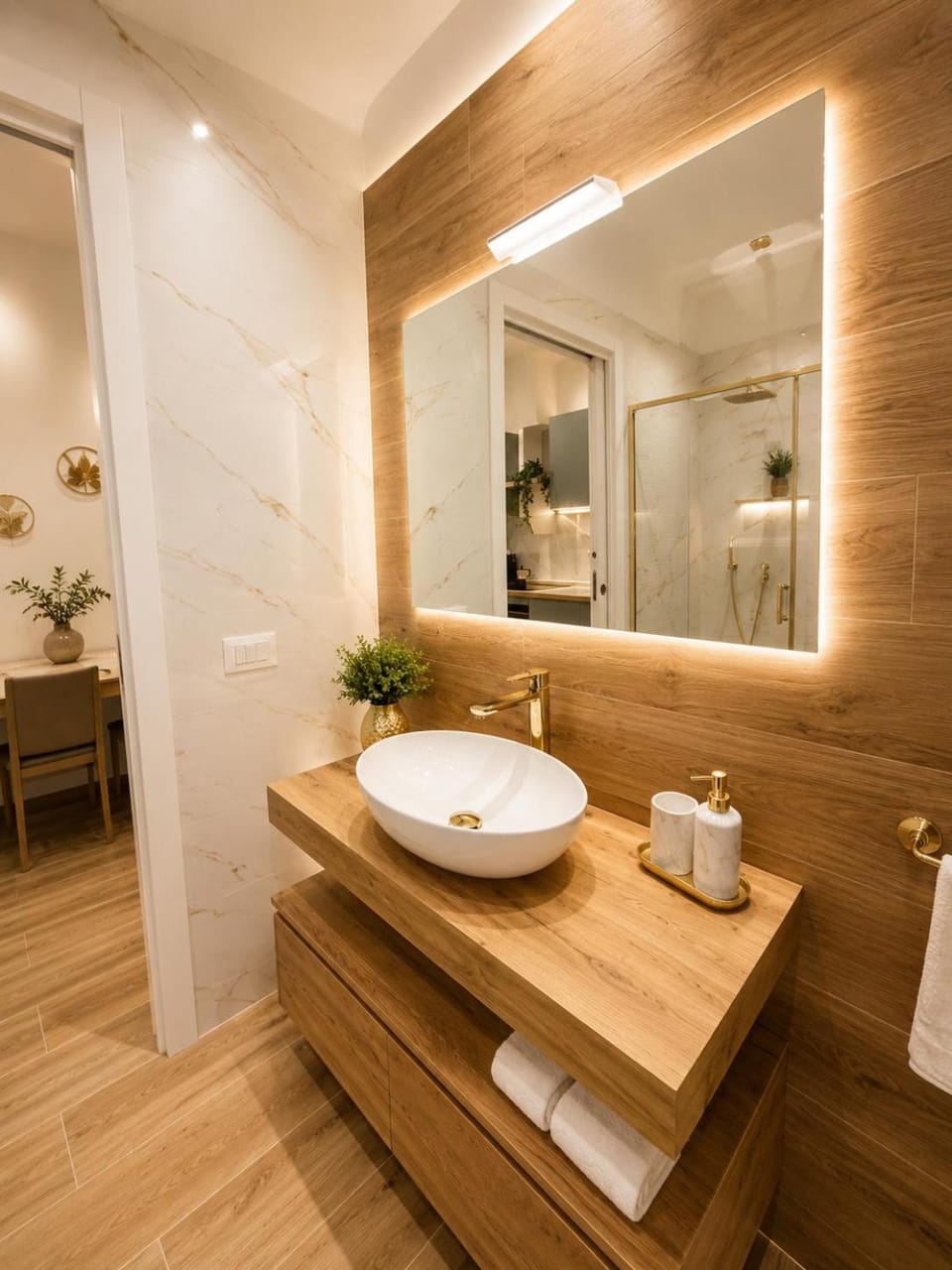 Shower, Bathroom, towels
