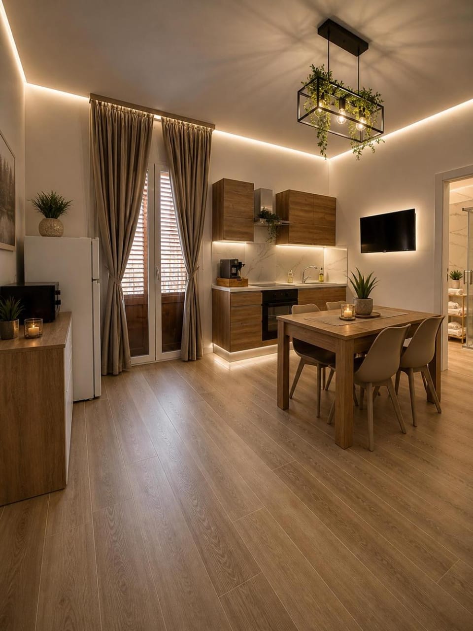TV and multimedia, Kitchen or kitchenette, Dining area, minibar