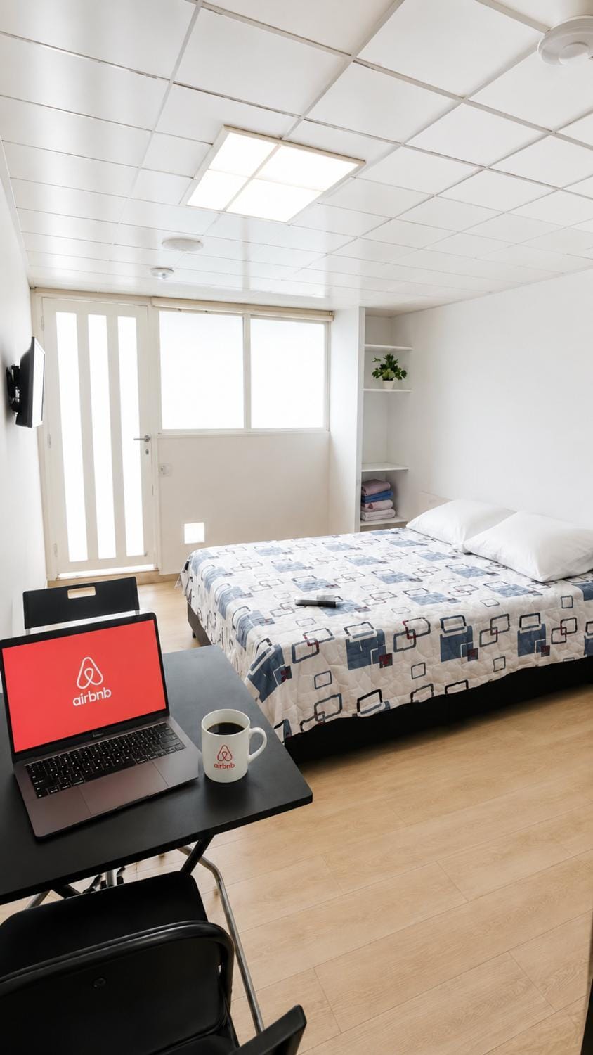 Hospeda a tu EQUIPO DE TRABAJO con comodidad, ubicación estratégica y estilo. Espacios modernos para vivir, trabajar y descansar. PARQUEADERO SUJETO A DISPONIBILIDAD Apartment in Bogota