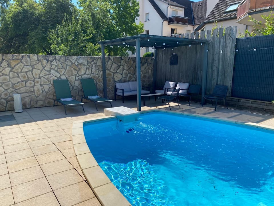 Pool view, sunbed