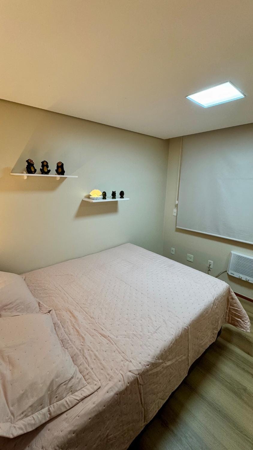 Bed, wardrobe, air conditioner